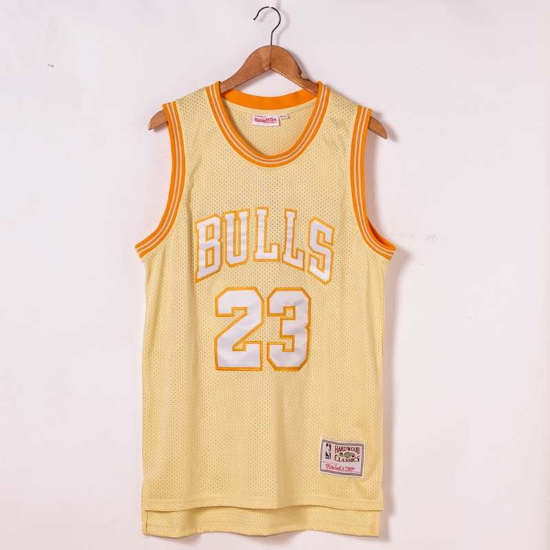 Chicago Bulls Gold #23 JORDAN Classics Basketball Jersey (Stitched)