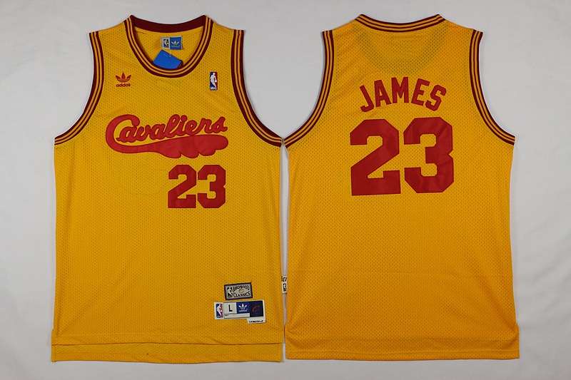 Cleveland Cavaliers Yellow #23 JAMES Classics Basketball Jersey (Stitched)