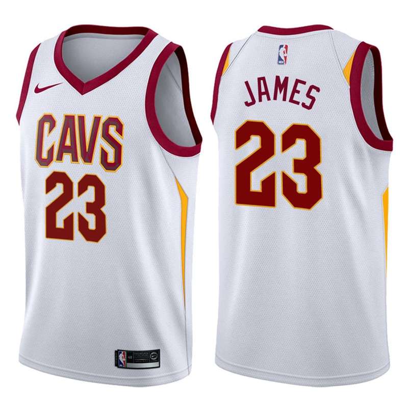 Cleveland Cavaliers White #23 JAMES Basketball Jersey (Stitched)