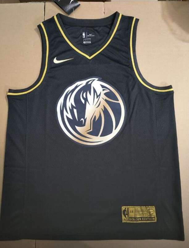 Dallas Mavericks 2020 Black Gold #77 DONCIC Basketball Jersey (Stitched)