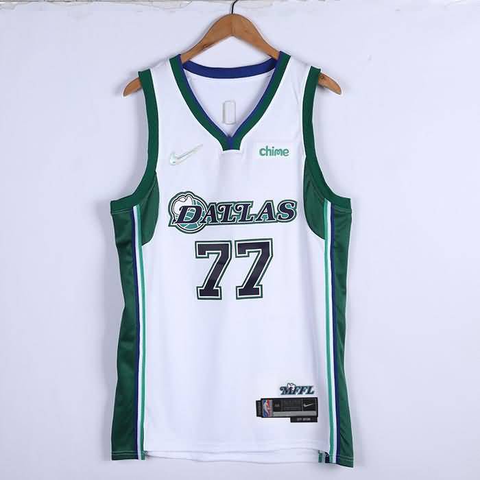 Dallas Mavericks 21/22 White #77 DONCIC City Basketball Jersey (Stitched)