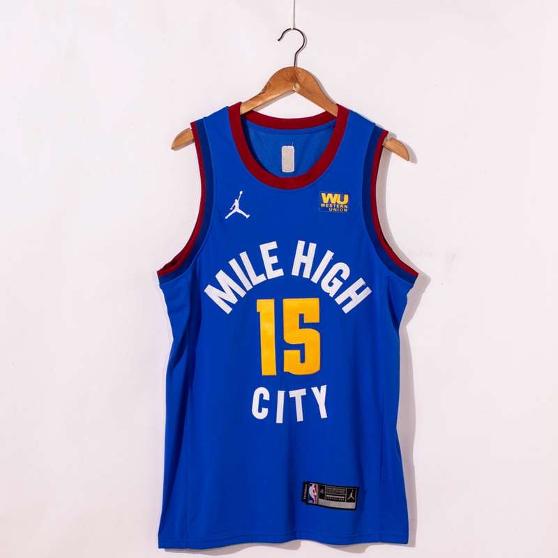 Denver Nuggets 20/21 Blue #15 JOKIC AJ Basketball Jersey (Stitched)