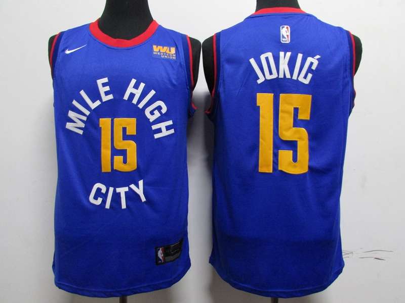 Denver Nuggets 20/21 Blue #15 JOKIC Basketball Jersey (Stitched)