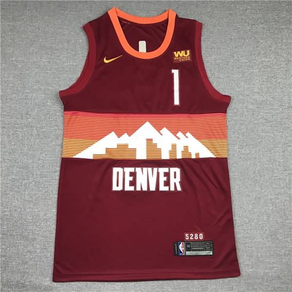 Denver Nuggets 20/21 Red #1 PORTER JR. City Basketball Jersey (Stitched)