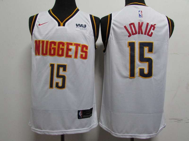 Denver Nuggets 20/21 White #15 JOKIC Basketball Jersey (Stitched)