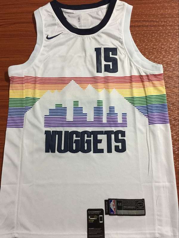 Denver Nuggets 2020 White #15 JOKIC City Basketball Jersey (Stitched)