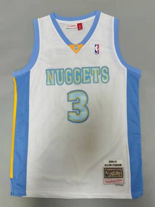 Denver Nuggets 2006/07 White #3 IVERSON Classics Basketball Jersey 02 (Stitched)