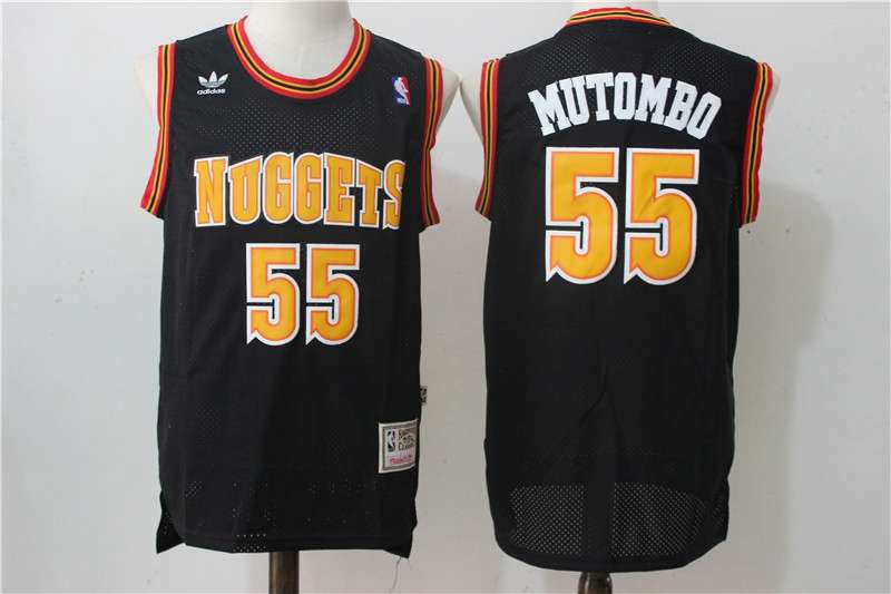 Denver Nuggets Black #55 MUTOMBO Classics Basketball Jersey (Stitched)