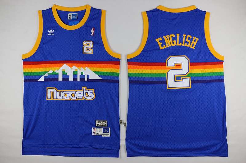 Denver Nuggets Blue #2 ENGLISH Classics Basketball Jersey (Stitched)