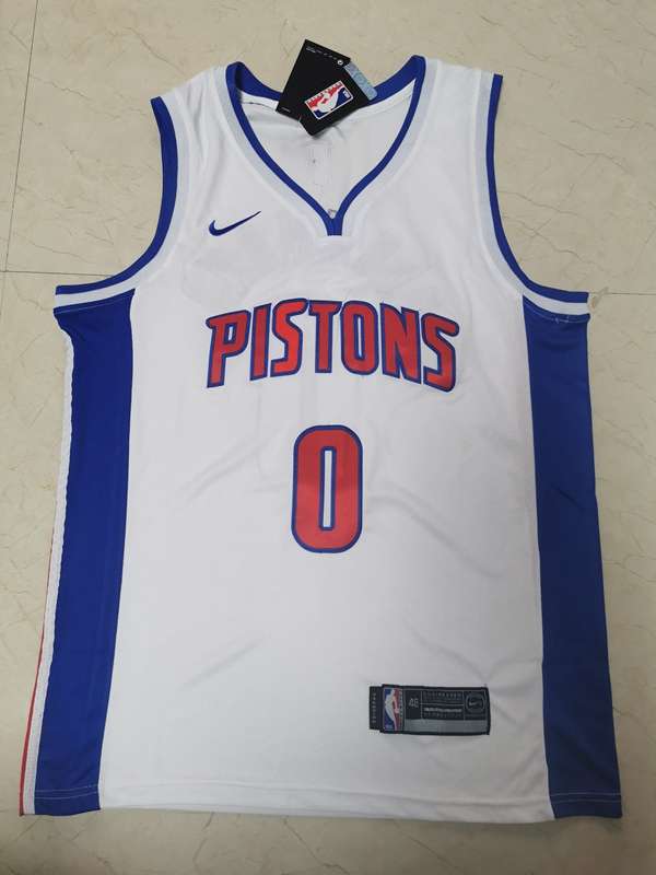 Detroit Pistons 20/21 White #0 DRUMMOND Basketball Jersey (Stitched)