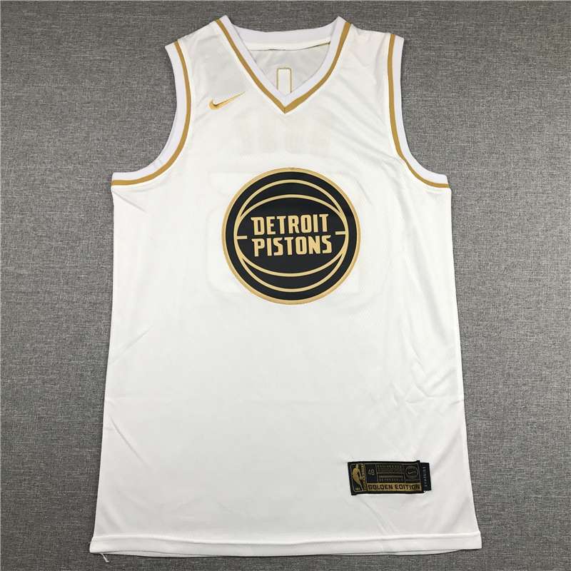 Detroit Pistons 2020 White Gold #25 ROSE Basketball Jersey (Stitched)