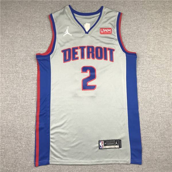 Detroit Pistons 20/21 Grey #2 CUNNINGHAM AJ Basketball Jersey (Stitched)