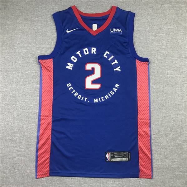 Detroit Pistons 20/21 Blue #2 CUNNINGHAM City Basketball Jersey (Stitched)