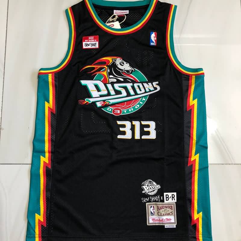 Detroit Pistons Black #313 SHADY Classics Basketball Jersey (Closely Stitched)