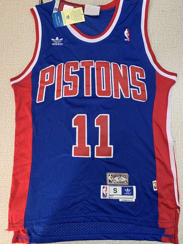 Detroit Pistons Blue #11 THOMAS Classics Basketball Jersey (Stitched)