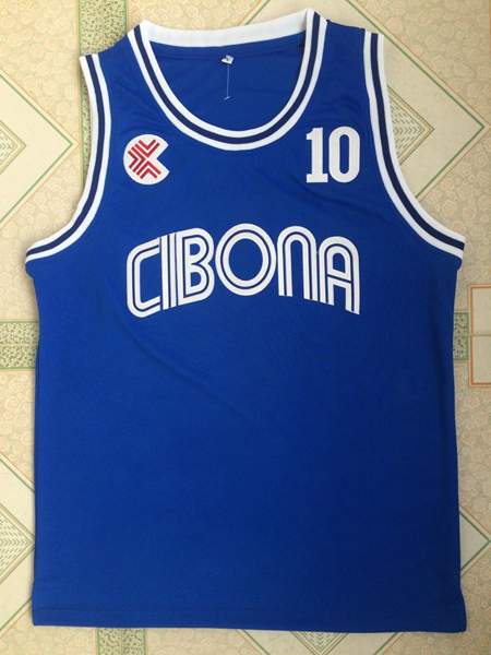 Cibona Blue #10 PETROVIC Basketball Jersey (Stitched)