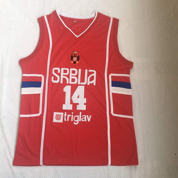 Serbia Red #14 JOKIC Basketball Jersey (Stitched)