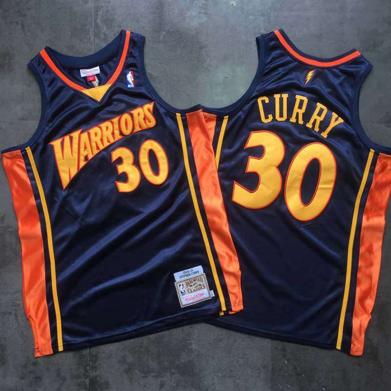 Golden State Warriors 2009/10 Dark Blue #30 CURRY Classics Basketball Jersey (Closely Stitched)