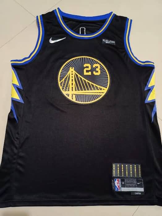 Golden State Warriors 21/22 Black #23 GREEN City Basketball Jersey (Stitched)