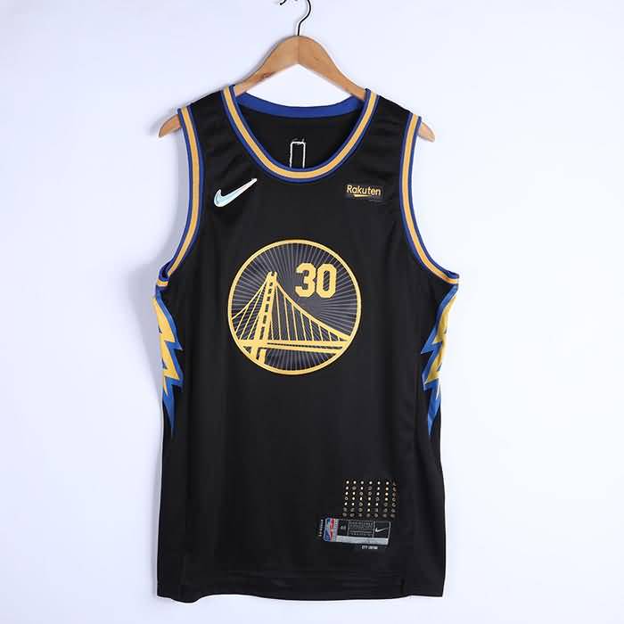 Golden State Warriors 21/22 Black #30 CURRY City Basketball Jersey (Stitched)