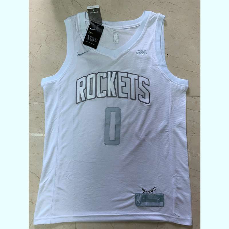 Houston Rockets 2020 White #0 WESTBROOK MVP Basketball Jersey (Stitched)