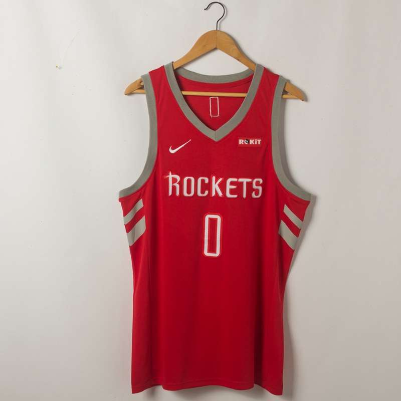 Houston Rockets Red #0 WESTBROOK Basketball Jersey 02 (Stitched)