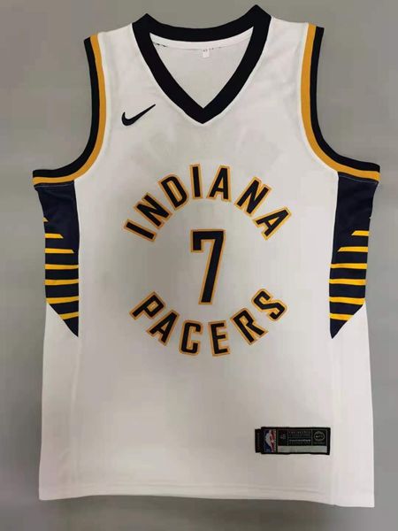 Indiana Pacers White #7 BROGDON Basketball Jersey (Stitched)