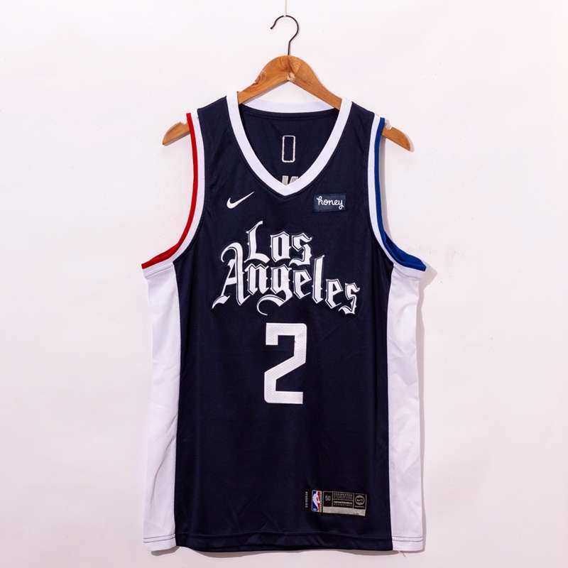 Los Angeles Clippers 20/21 Black #2 LEONARD City Basketball Jersey (Stitched)