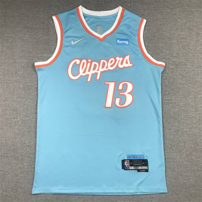 Los Angeles Clippers 21/22 Blue #13 GEORGE City Basketball Jersey (Stitched)