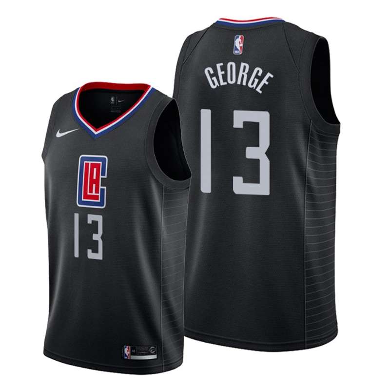 Los Angeles Clippers Black #13 GEORGE Basketball Jersey (Stitched)