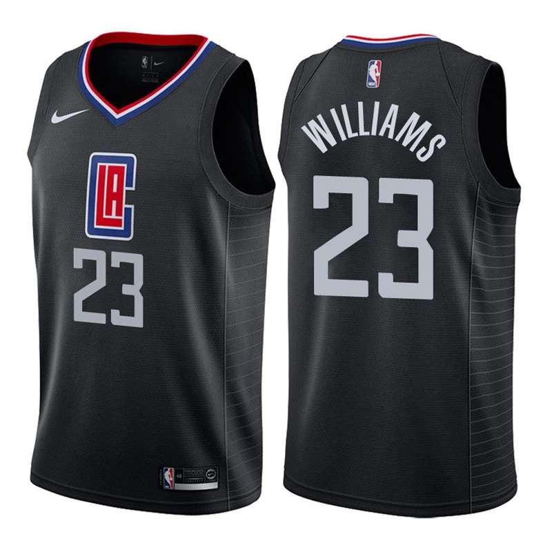 Los Angeles Clippers Black #23 WILLIAMS Basketball Jersey (Stitched)