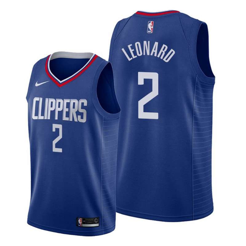 Los Angeles Clippers Blue #2 LEONARD Basketball Jersey (Stitched)