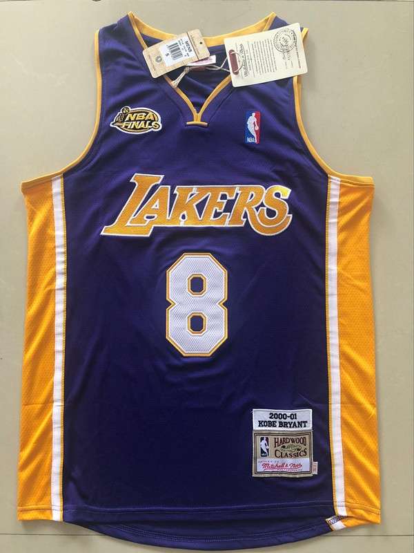 Los Angeles Lakers 2000/01 Purple #8 BRYANT Finals Classics Basketball Jersey (Closely Stitched)