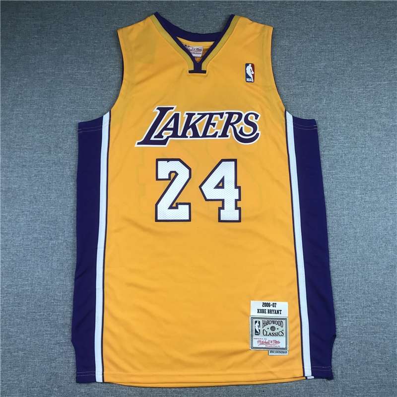 Los Angeles Lakers 2006/07 Yellow #24 BRYANT Classics Basketball Jersey (Stitched)