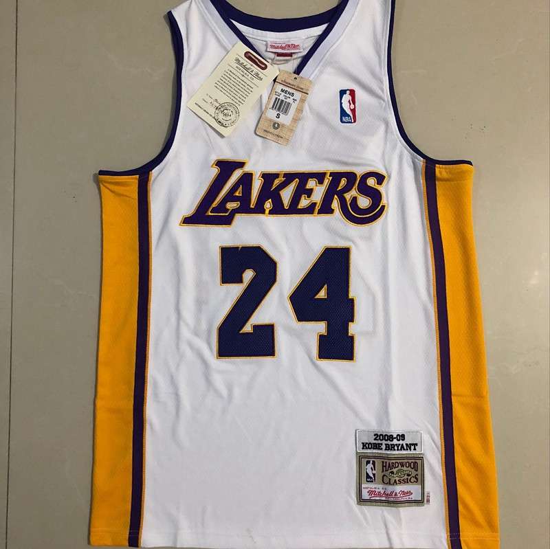 Los Angeles Lakers 2008/09 White #24 BRYANT Classics Basketball Jersey (Closely Stitched)