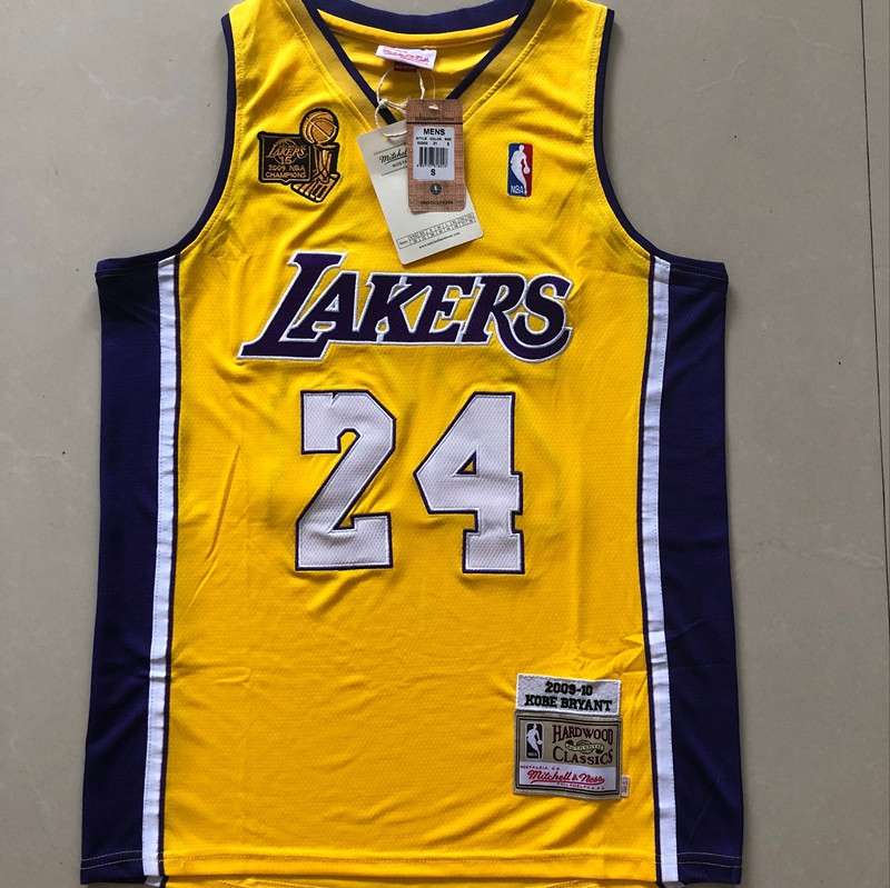 Los Angeles Lakers 2009 Yellow #24 BRYANT Champion Classics Basketball Jersey (Closely Stitched)