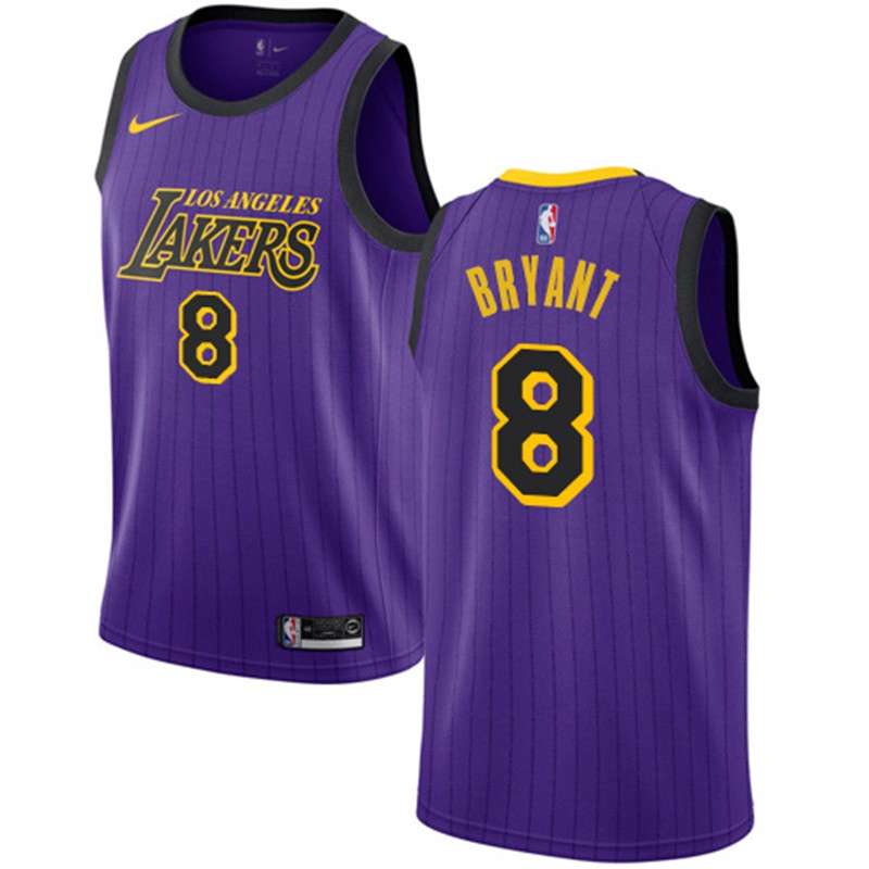 Los Angeles Lakers 2019 Purple #8 BRYANT City Basketball Jersey (Stitched)