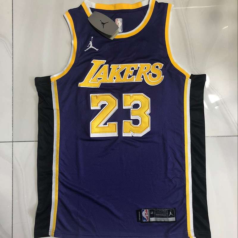 Los Angeles Lakers 20/21 Purple #23 JAMES AJ Basketball Jersey (Closely Stitched)