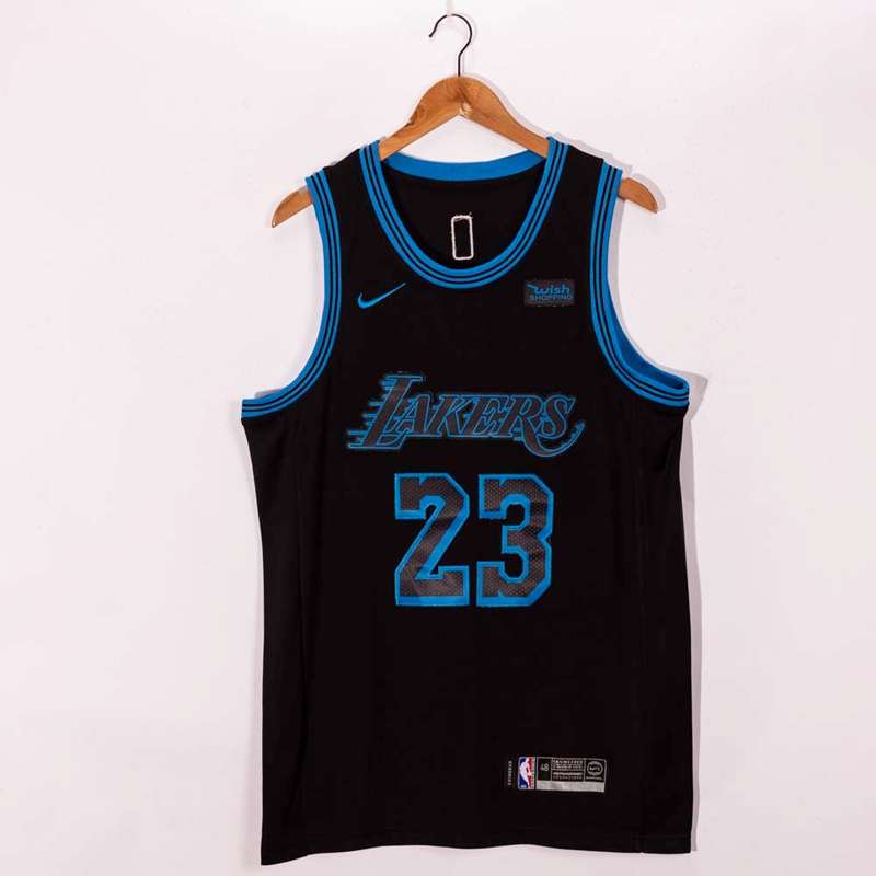 Los Angeles Lakers 20/21 Black #23 JAMES City Basketball Jersey (Stitched)