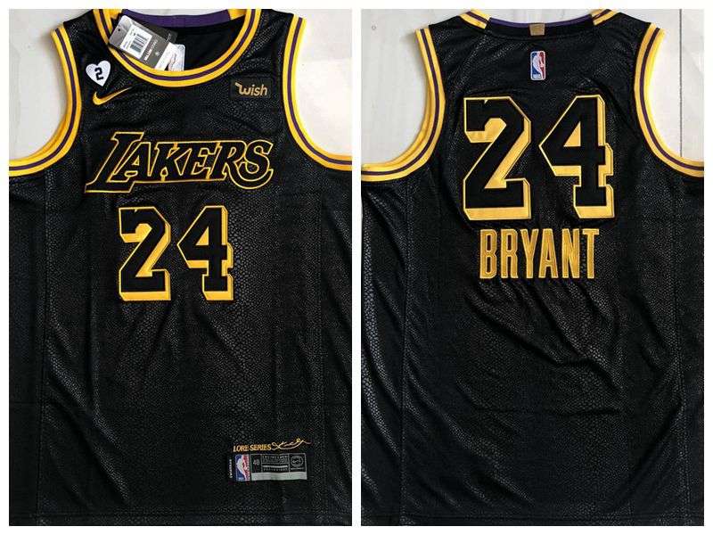 Los Angeles Lakers 2020 Black #24 BRYANT City Basketball Jersey 02 (Closely Stitched)
