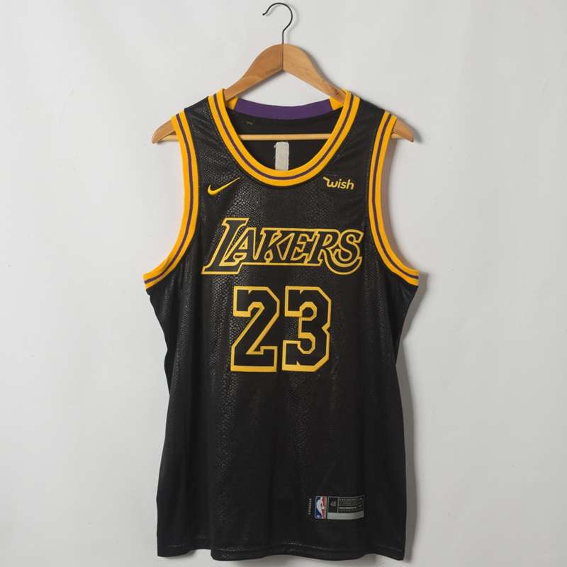 Los Angeles Lakers 2020 Black #23 JAMES City Basketball Jersey (Stitched)
