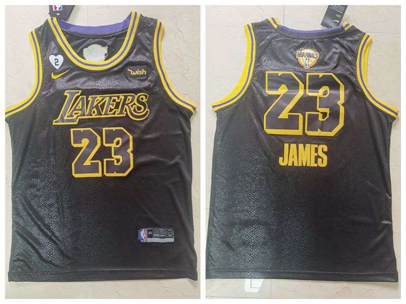 Los Angeles Lakers 2020 Black #23 JAMES Finals City Basketball Jersey (Stitched)