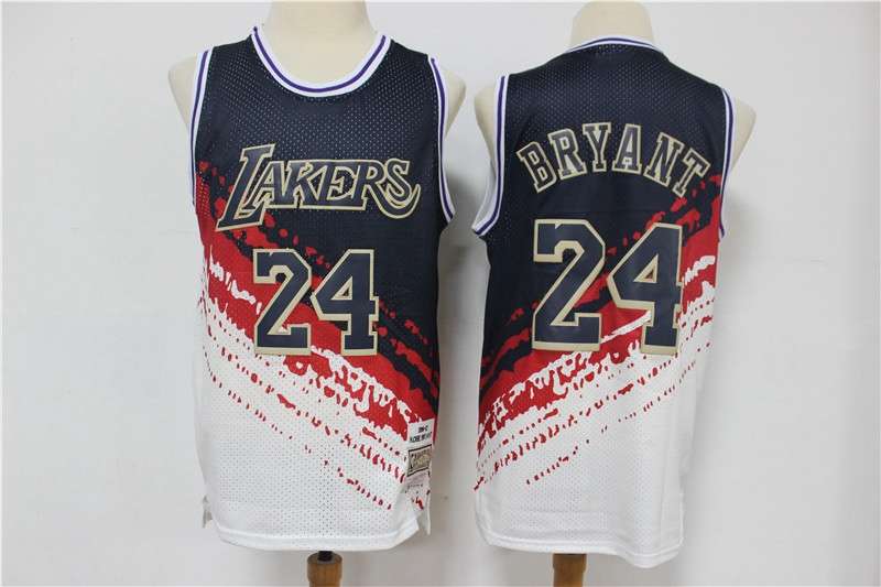 Los Angeles Lakers 1996/97 Black White #24 BRYANT Classics Basketball Jersey (Stitched)