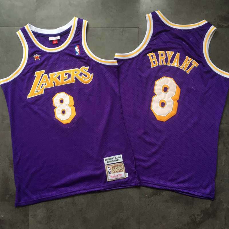Los Angeles Lakers 1998 Purple #8 BRYANT ALL-STAR Classics Basketball Jersey (Closely Stitched)
