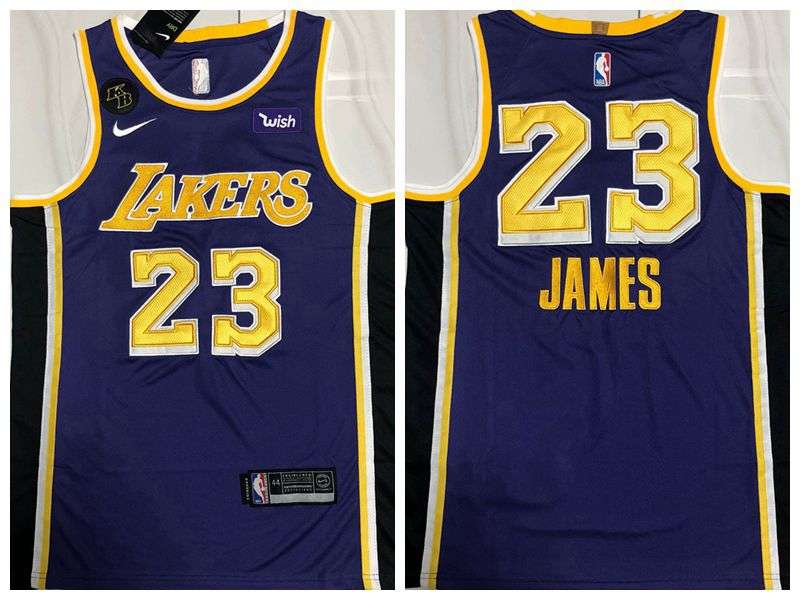 Los Angeles Lakers Purple #23 JAMES Basketball Jersey (Closely Stitched)