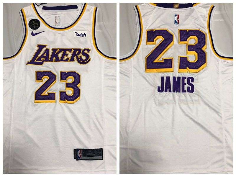 Los Angeles Lakers White #23 JAMES Basketball Jersey (Closely Stitched)