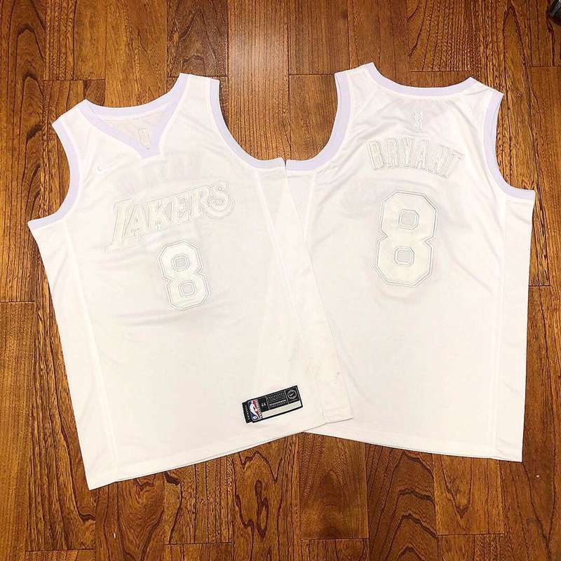 Los Angeles Lakers White #8 BRYANT Basketball Jersey (Closely Stitched)