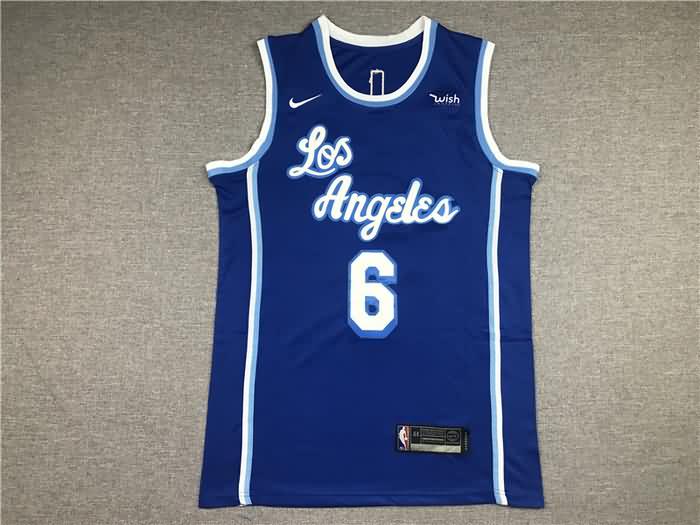 Los Angeles Lakers 20/21 Blue #6 JAMES Basketball Jersey (Stitched)