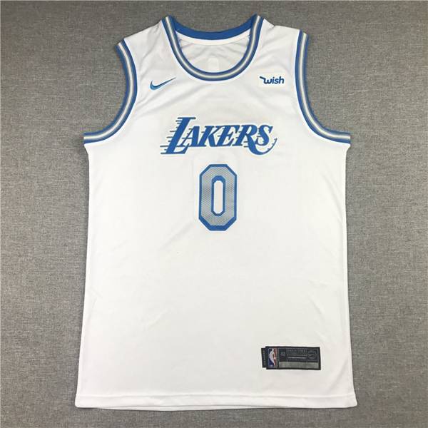Los Angeles Lakers 20/21 White #0 WESTBROOK City Basketball Jersey (Stitched)