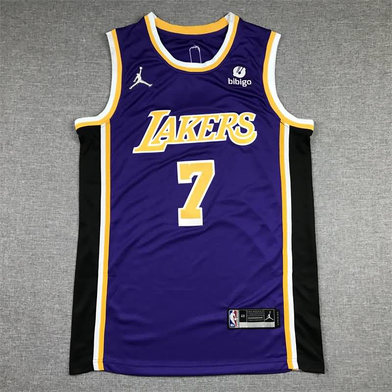 Los Angeles Lakers 21/22 Purple #7 ANTHONY AJ Basketball Jersey (Stitched)